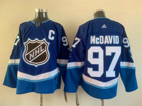 Men's Edmonton Oilers #97 Connor McDavid Adidas Blue 2022 NHL All-Star Western Jersey